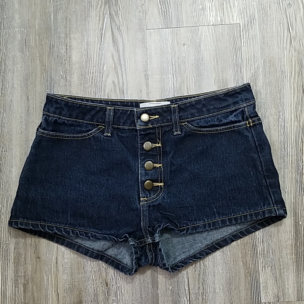 American Apparel Button Fly Jean Shorts